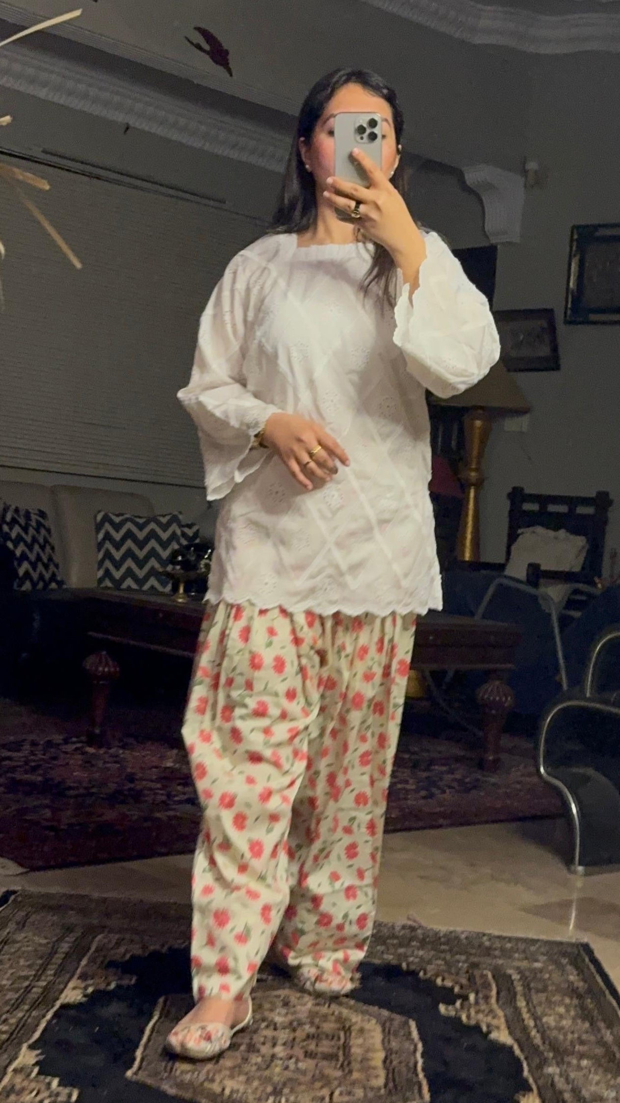 White floral daisy set