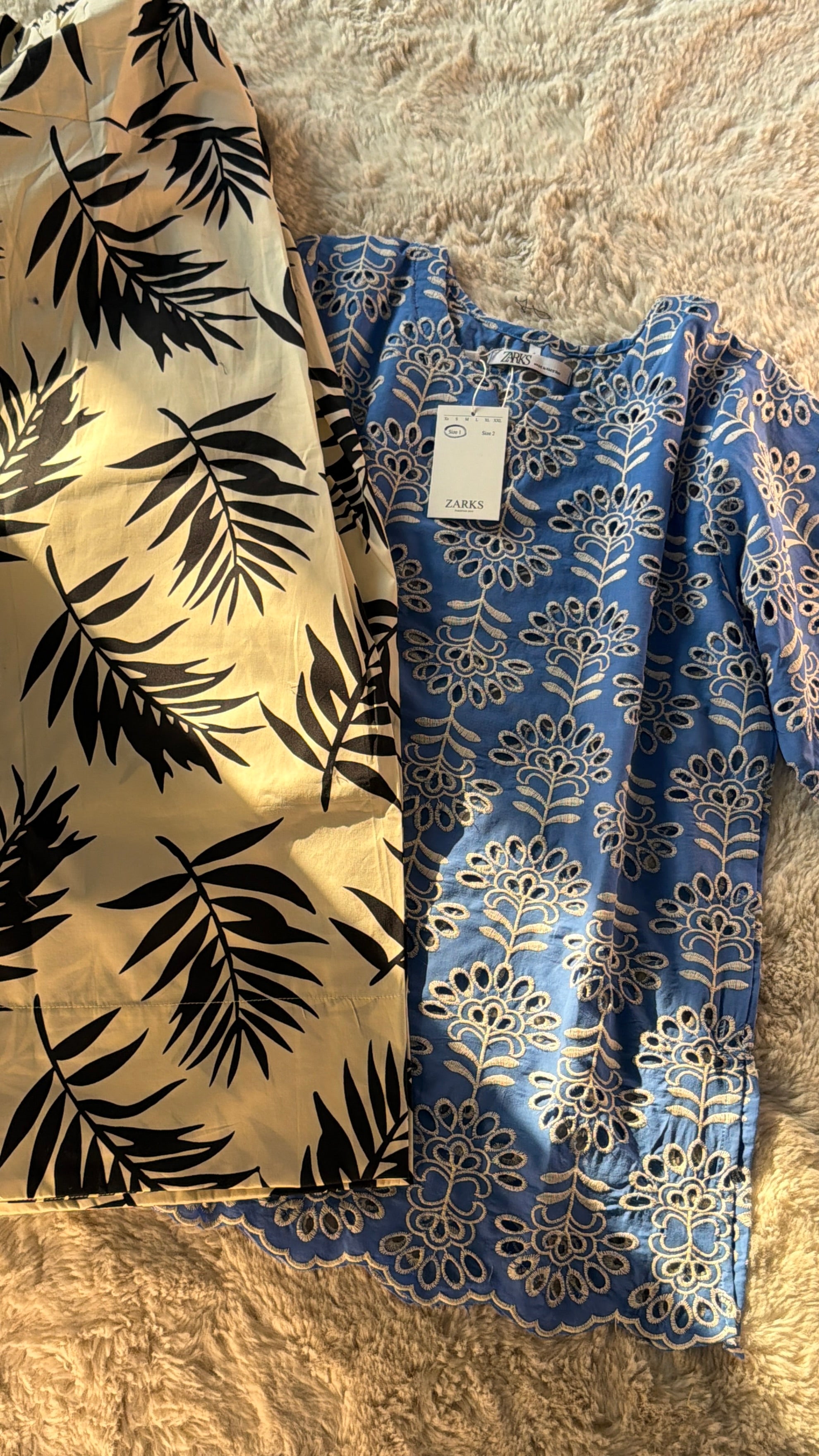 Azure chikankari set