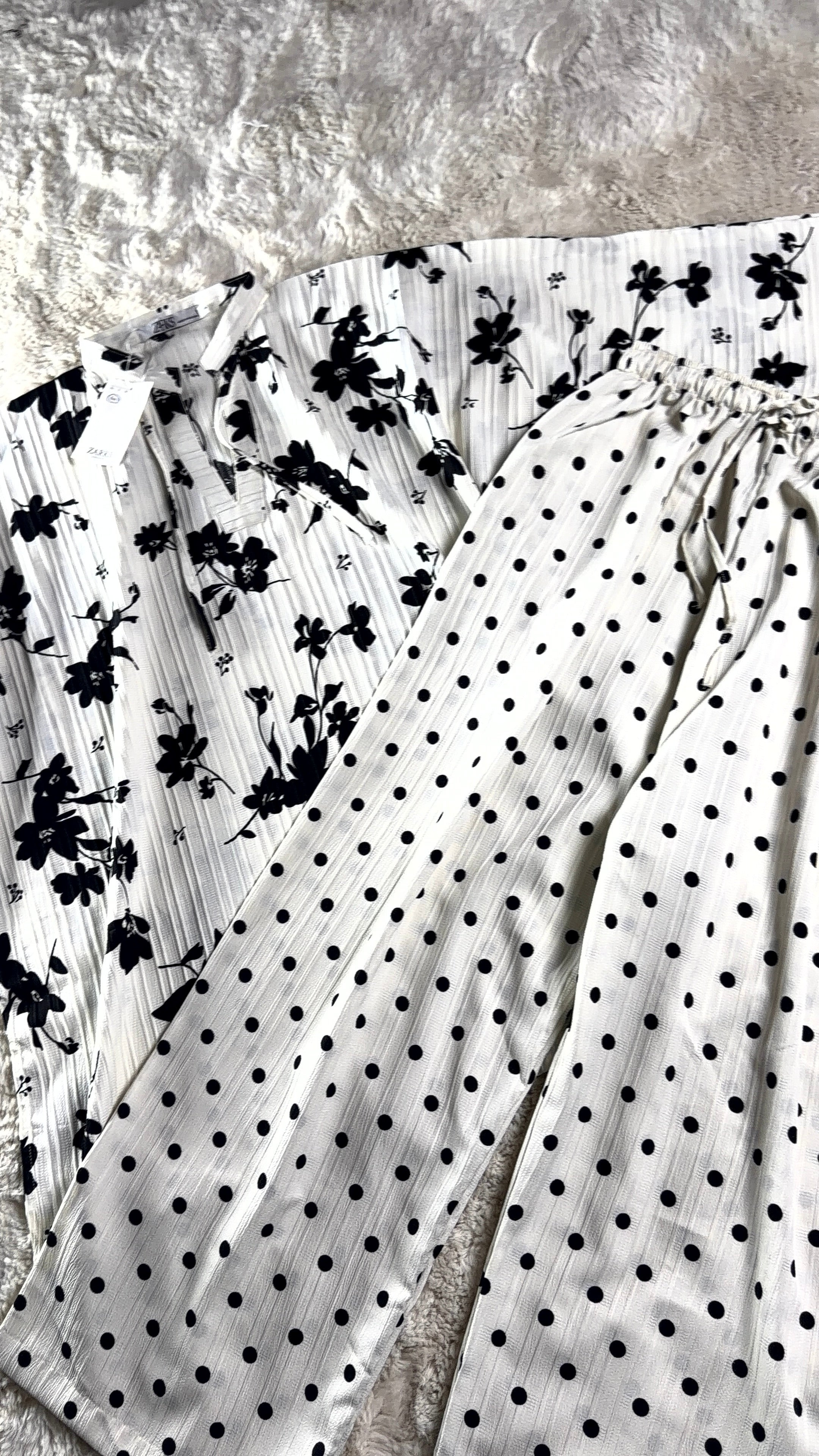Black floral texture set