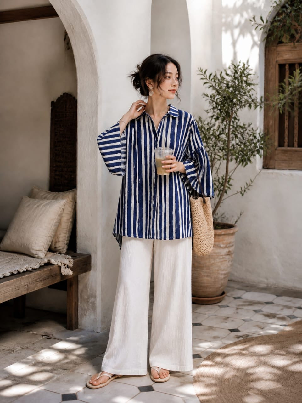 Blue stripe coord