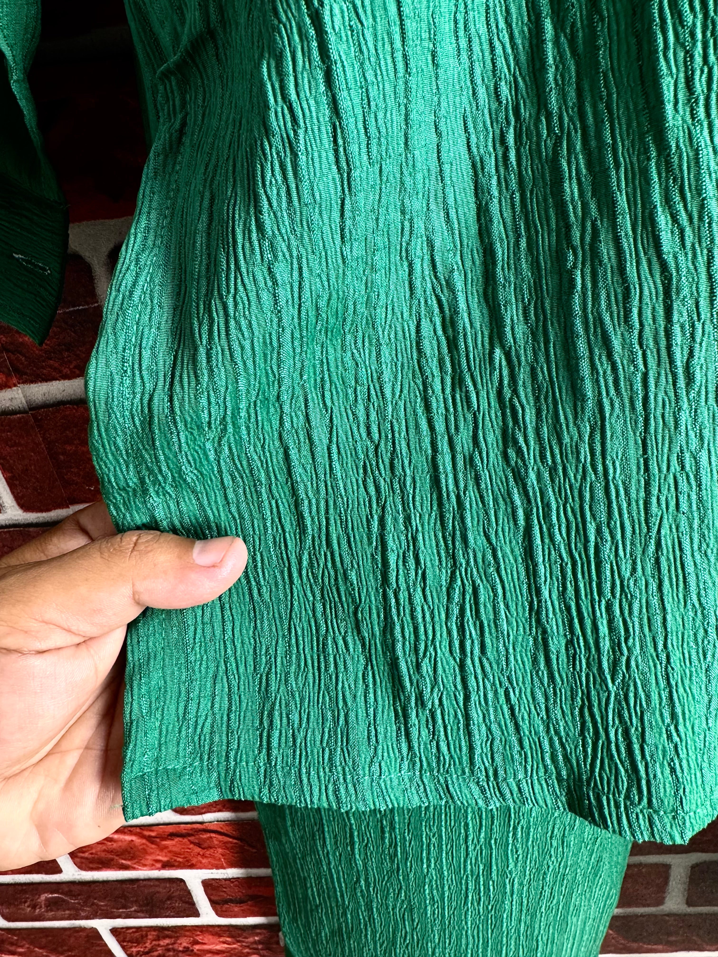Green textured coord set