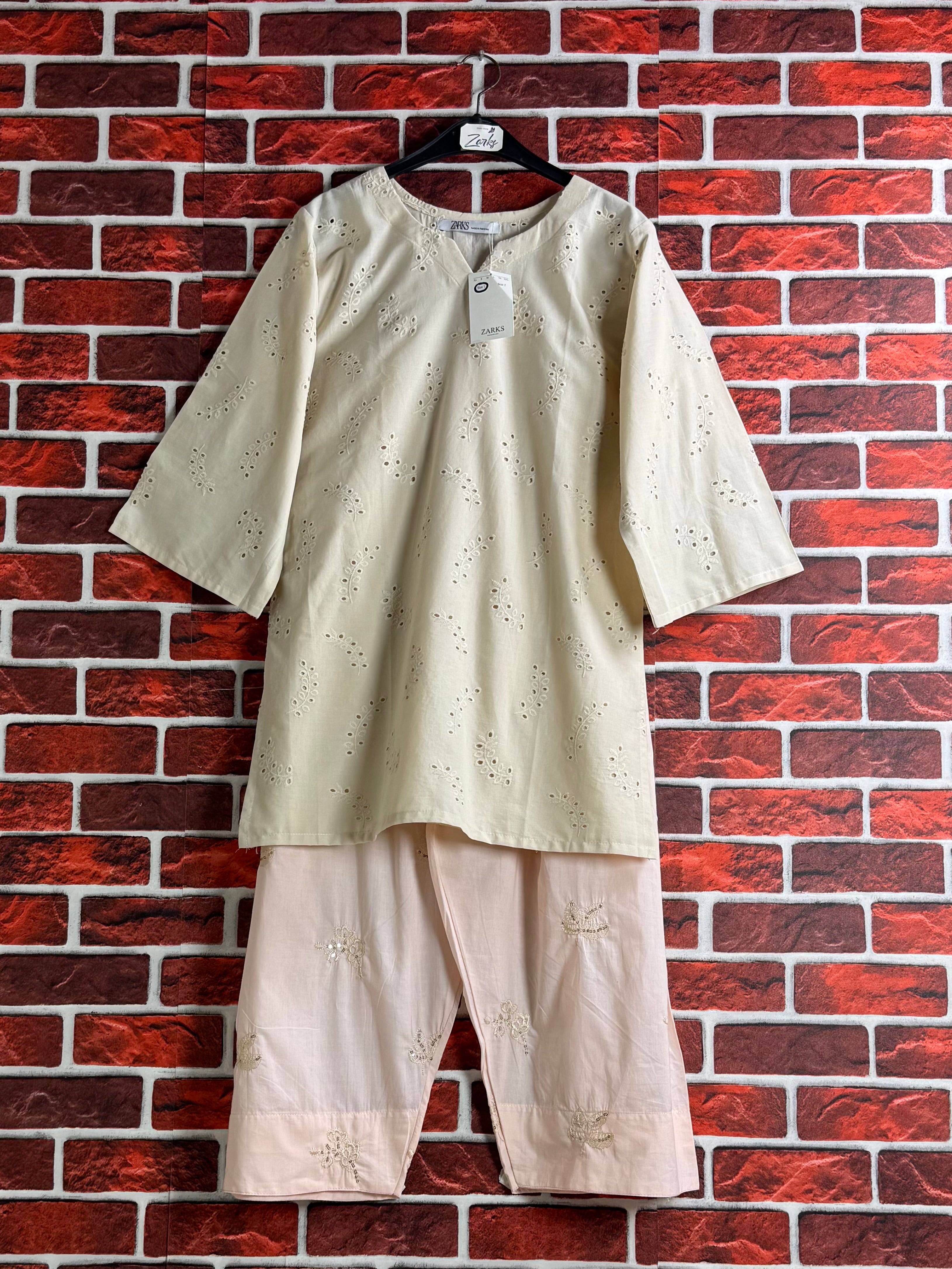Teapink chickankari set