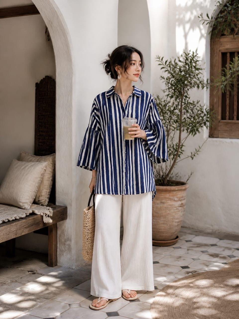 Blue stripe coord