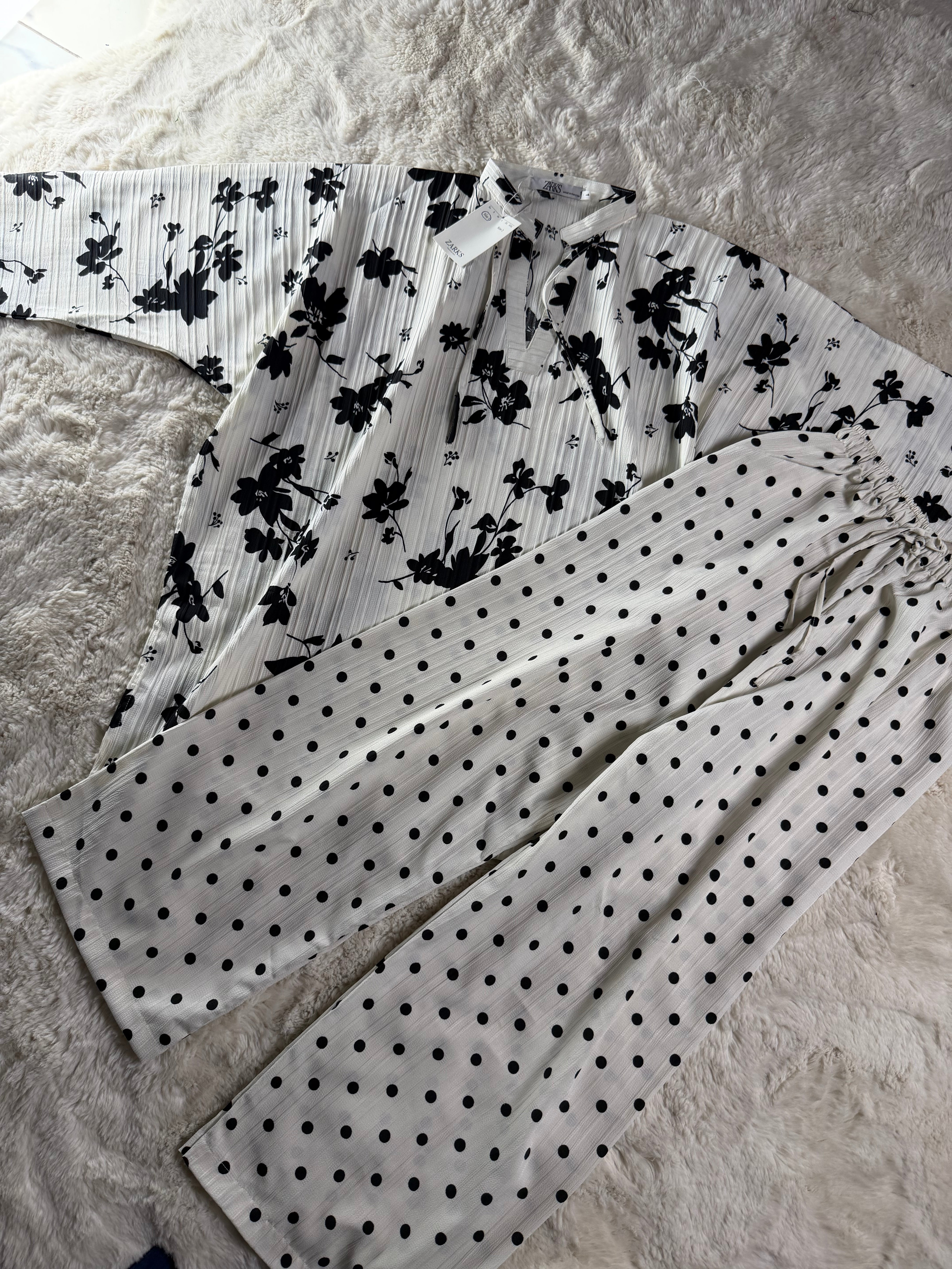 Black floral texture set