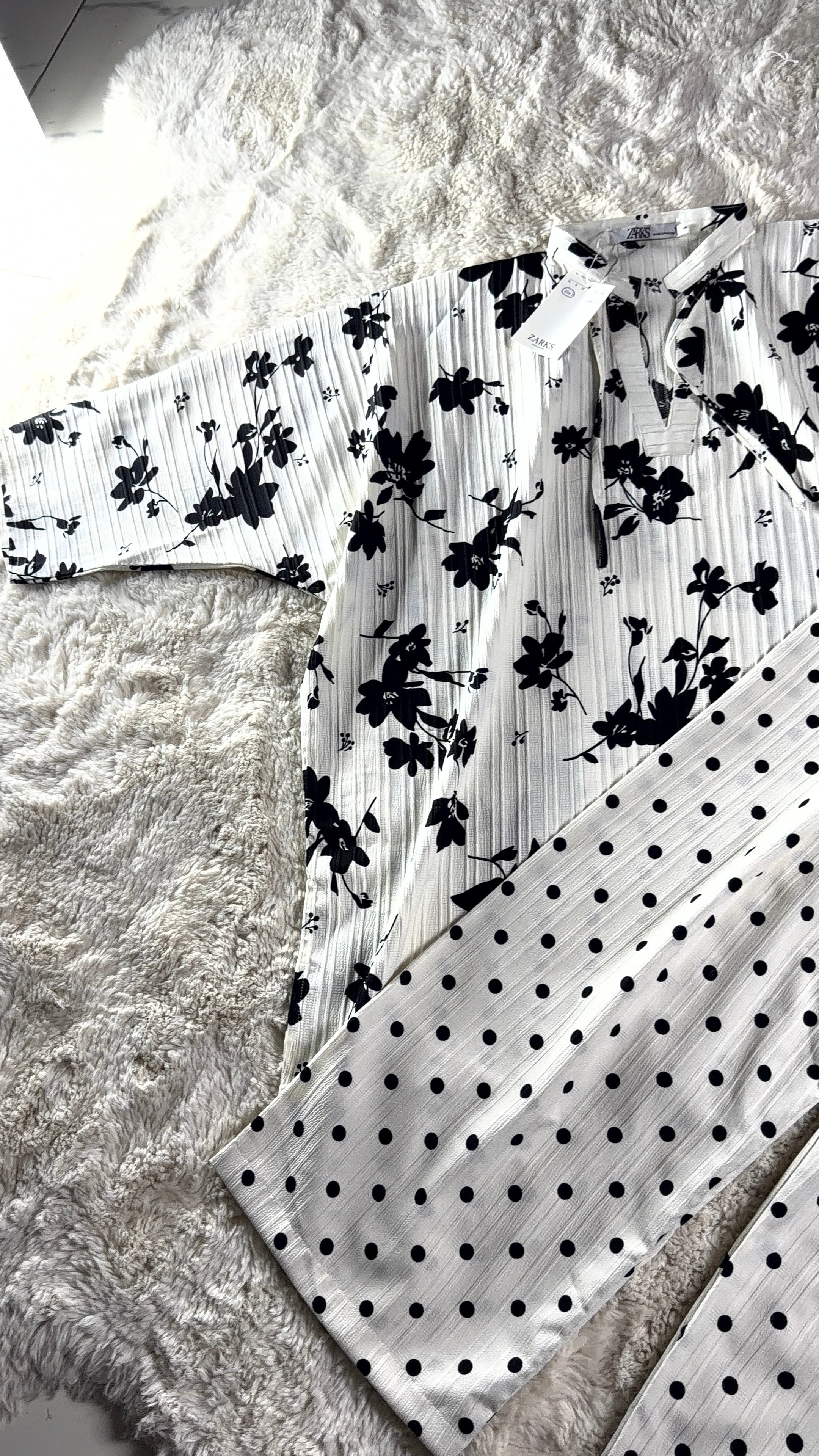 Black floral texture set