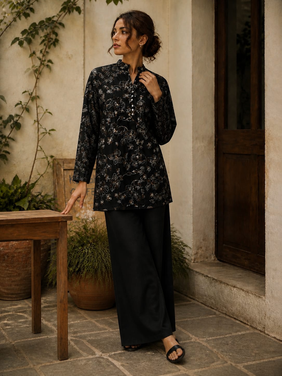Black fleur outfit