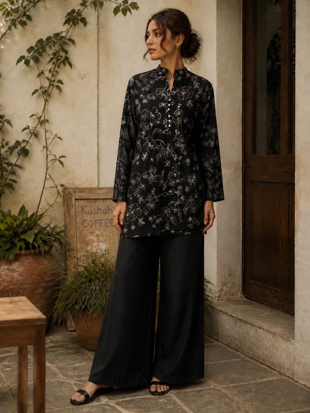 Black fleur outfit