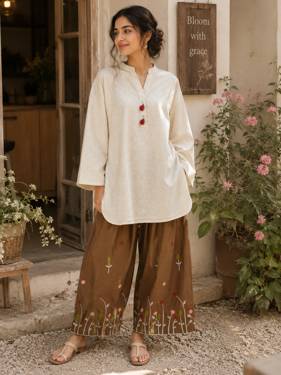 Brown Chickenkari set