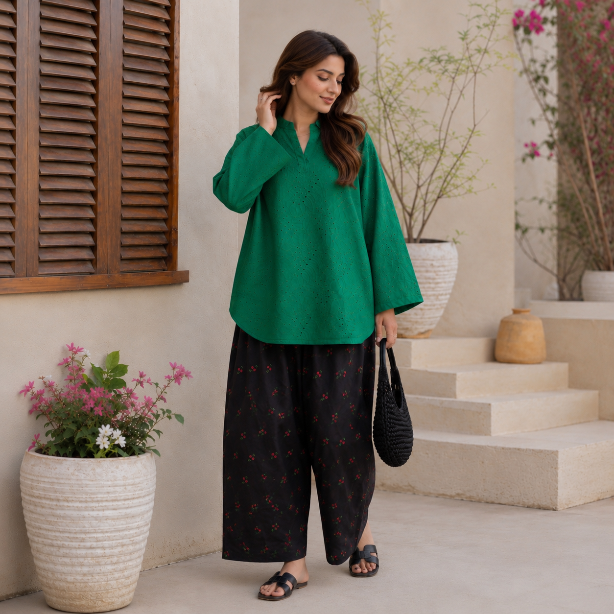 Green cherry chickenkari set