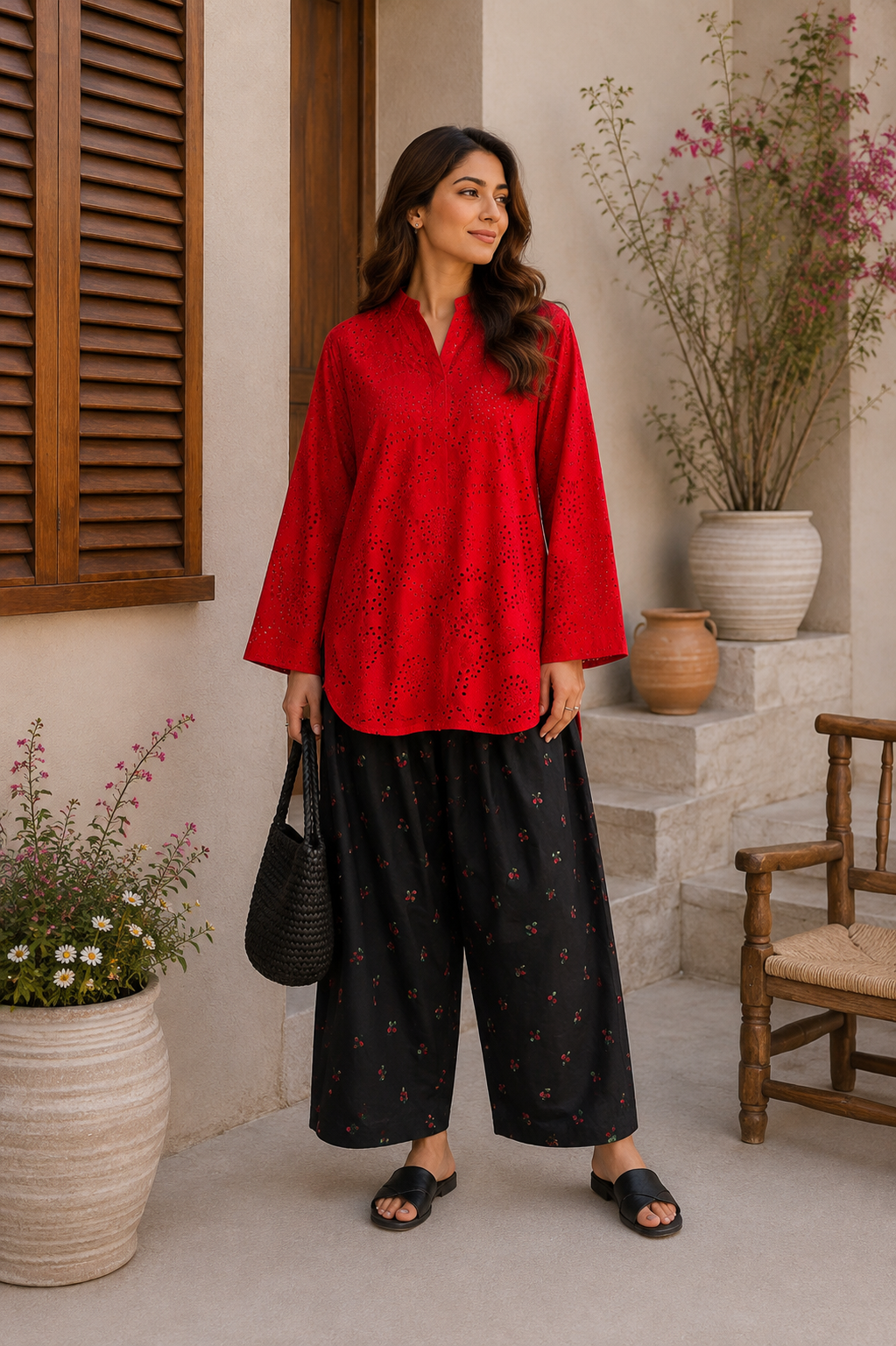Red cherry Chickenkari set
