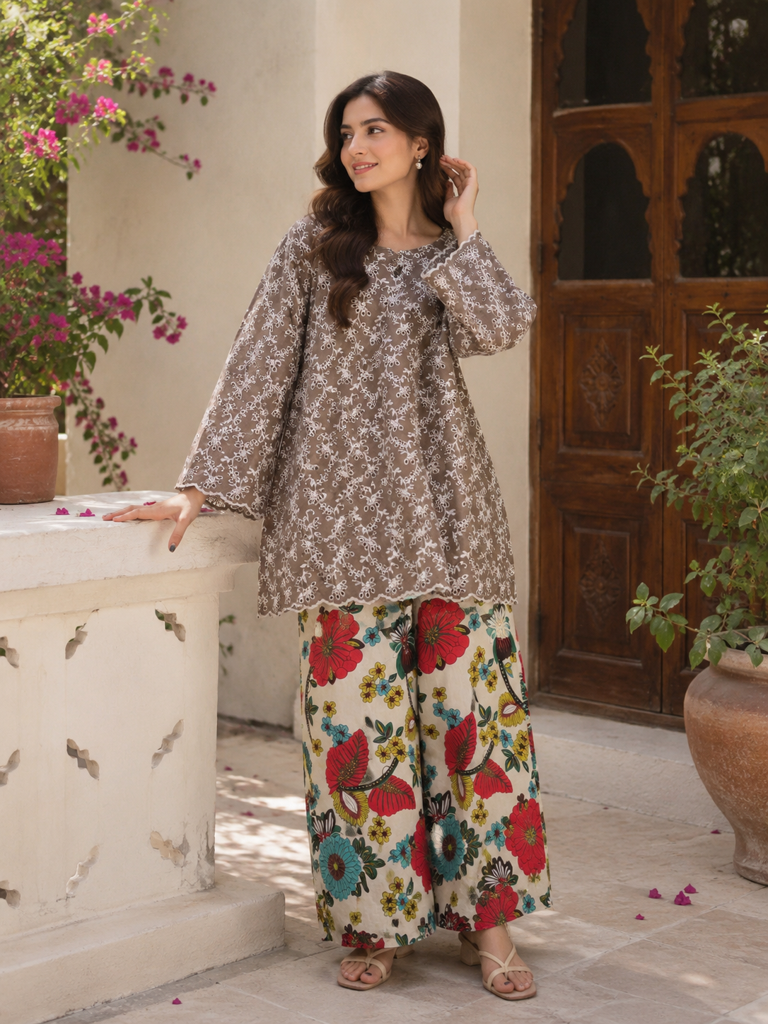 Brown Chickenkari set