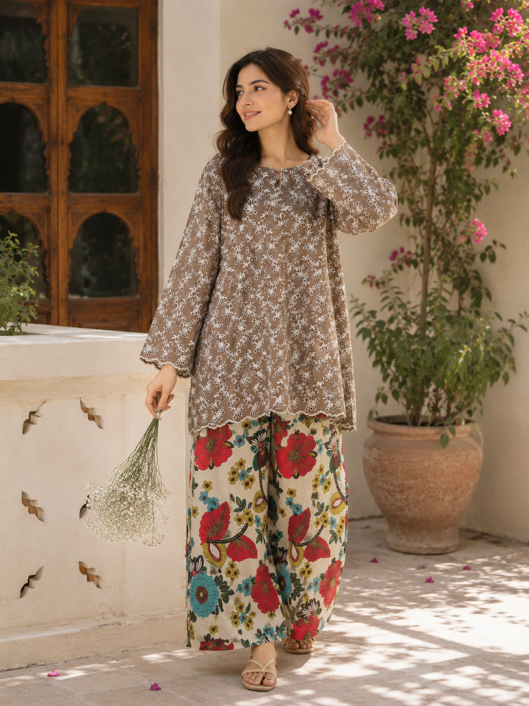Brown Chickenkari set