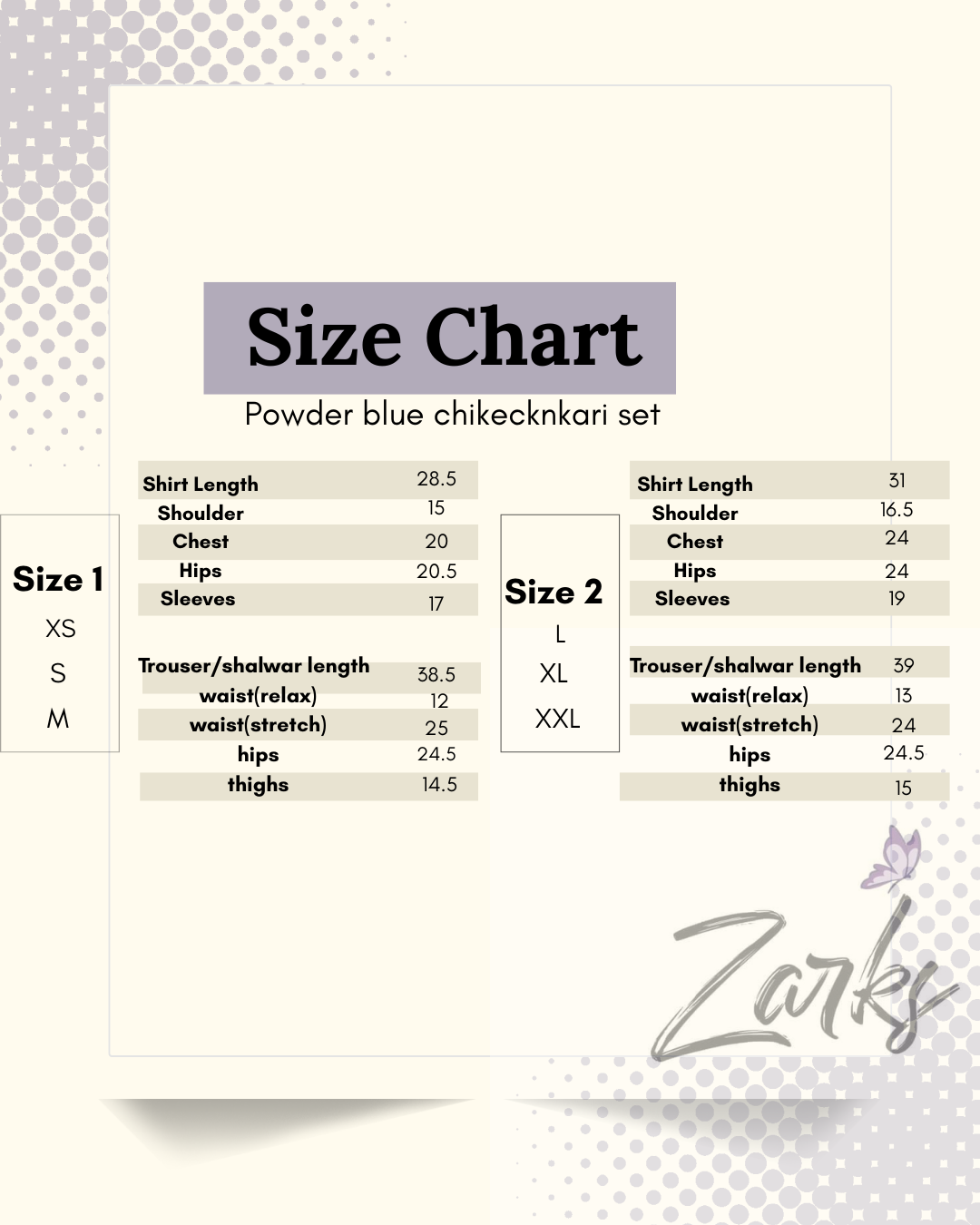 Powder blue chickenkari set