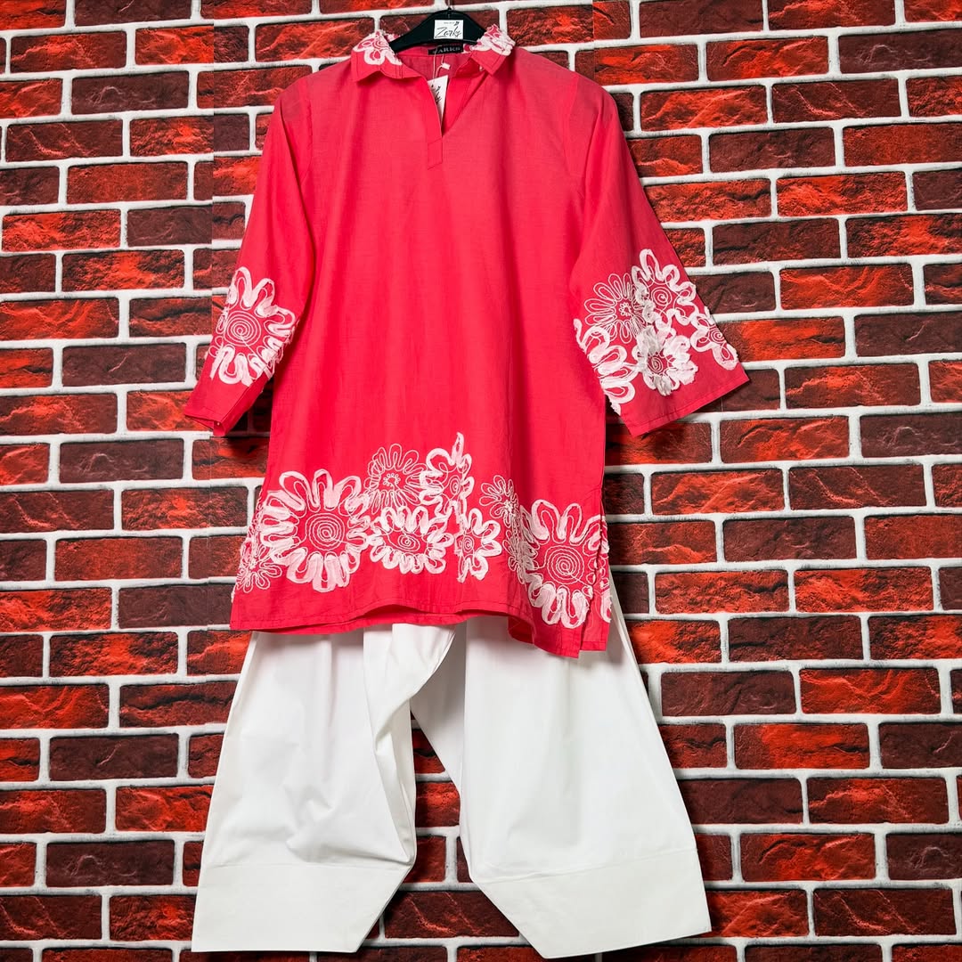 Pink emboridered set