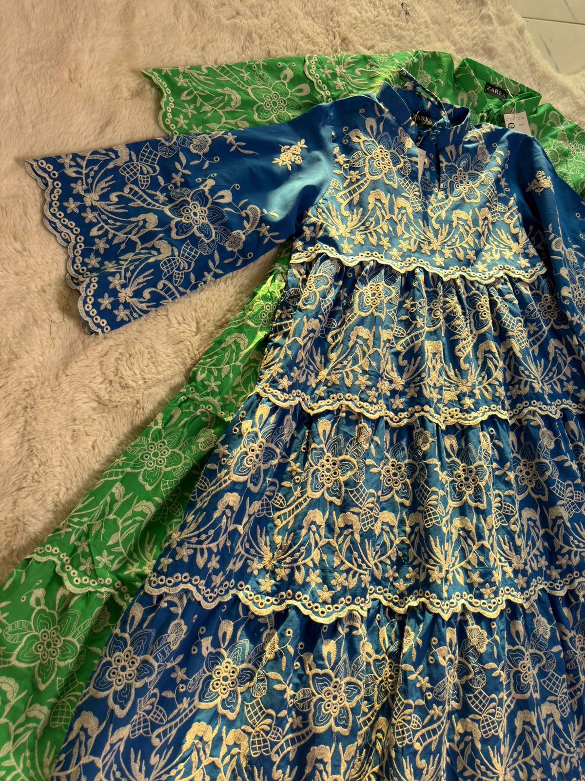 Embroidered flare dress