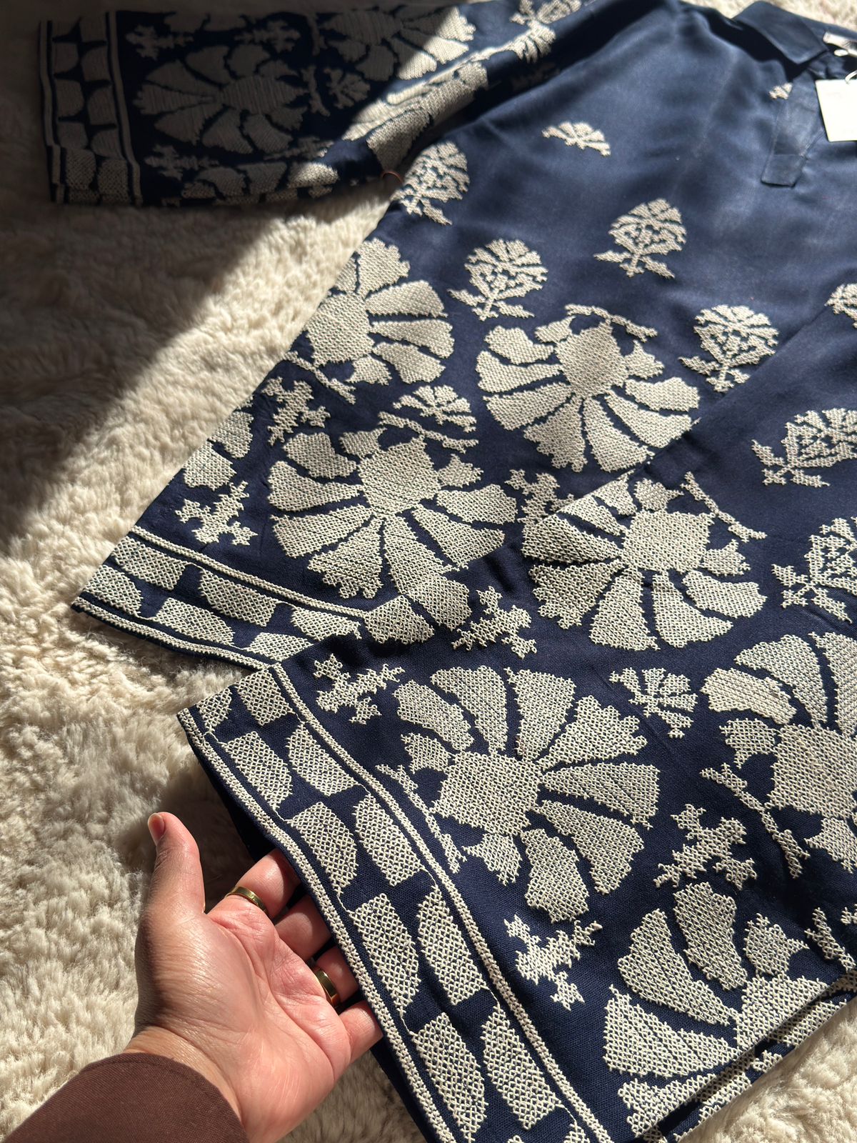 Navy embroidered outfit