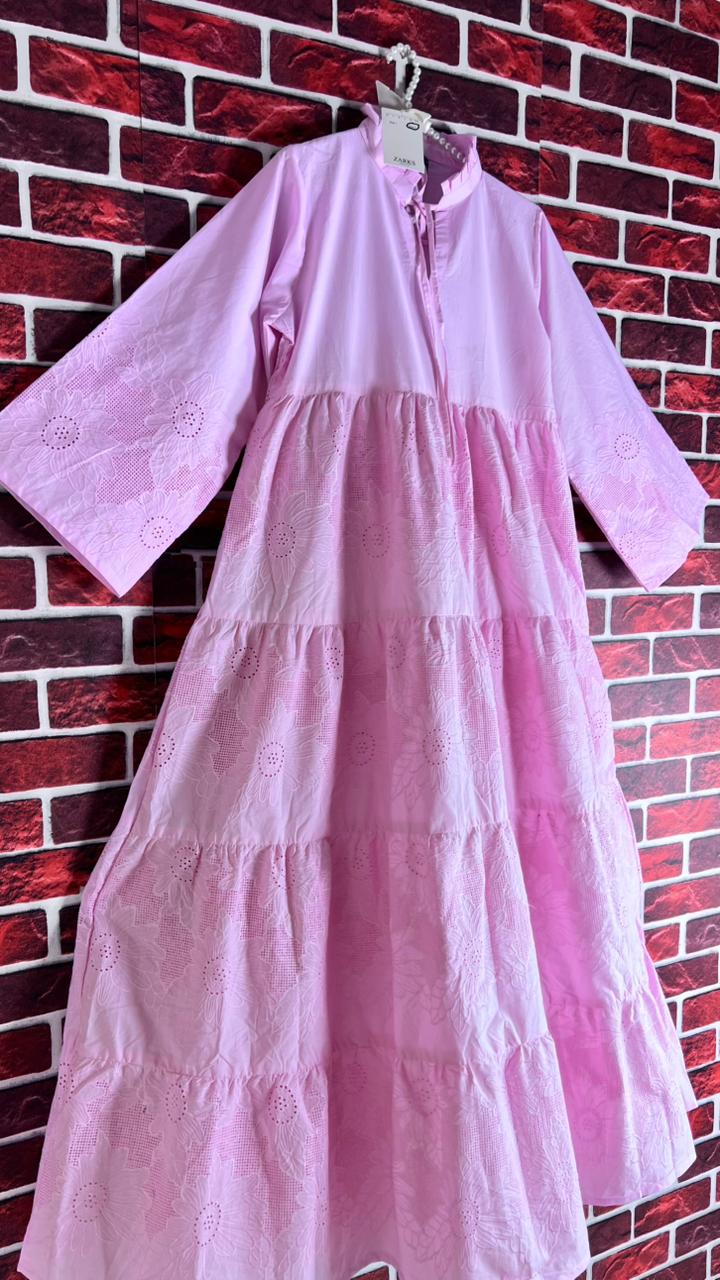 Baby pink Chickenkari frock