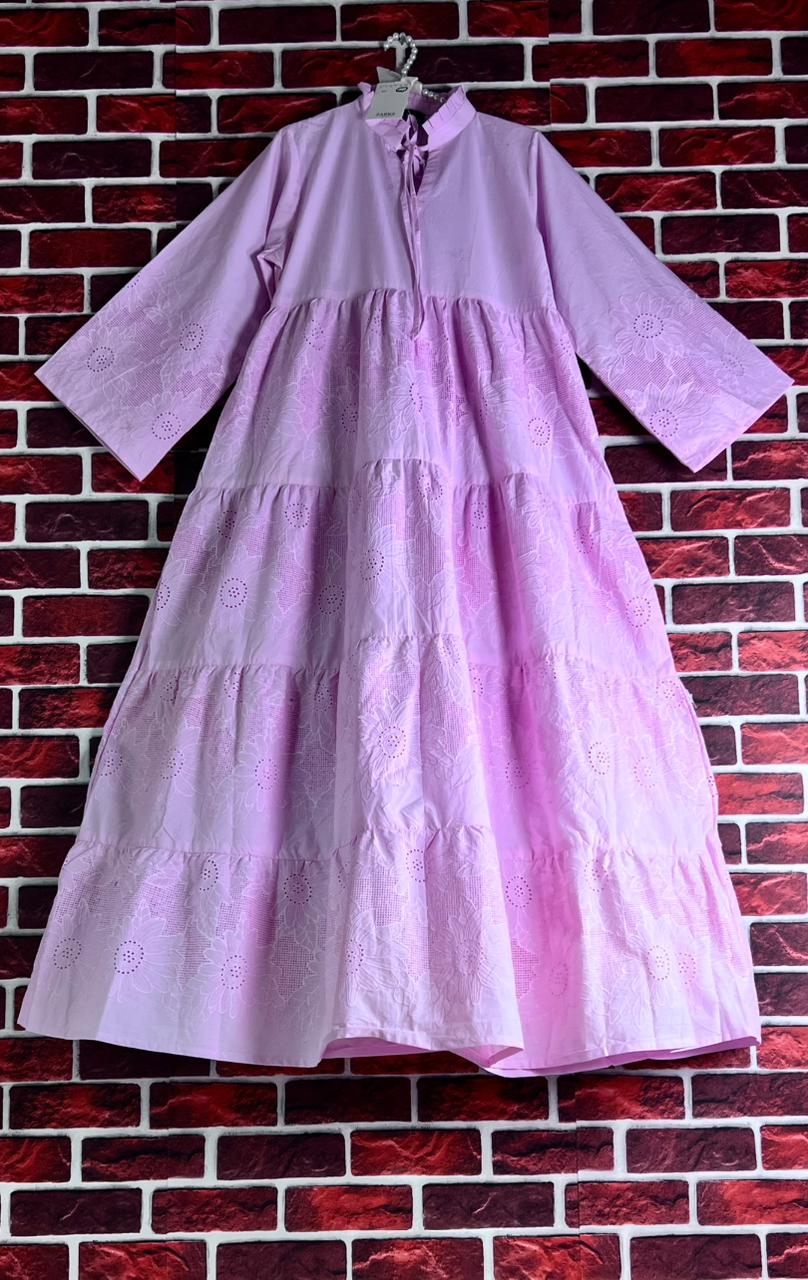 Baby pink Chickenkari frock