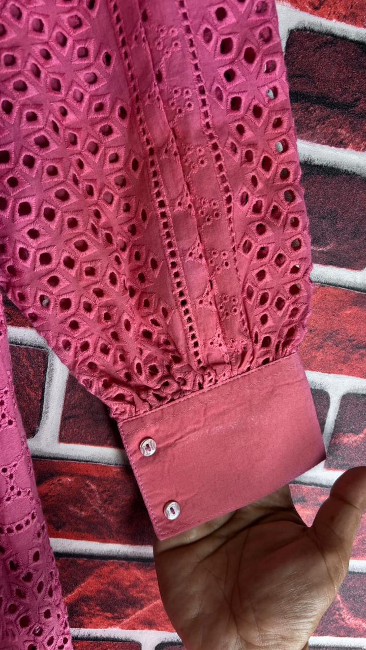 Dark pink chickenkari frock