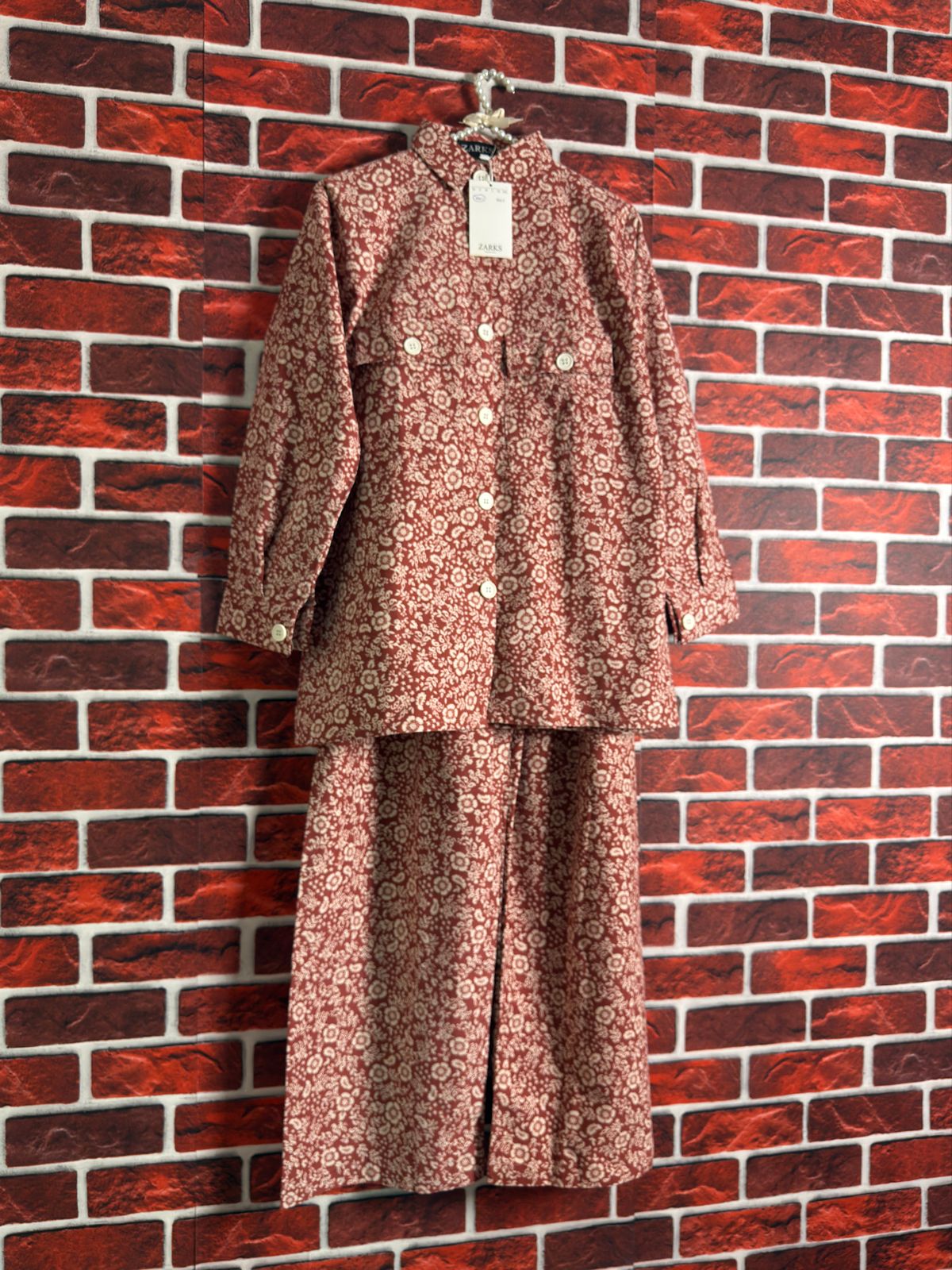 Peach corduroy coord