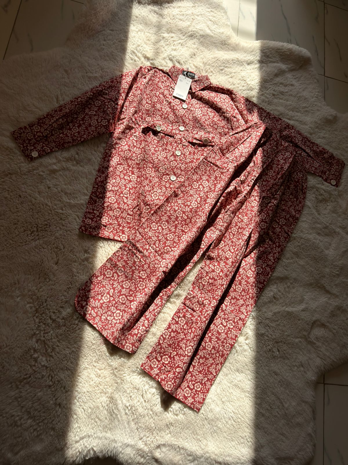 Peach corduroy coord