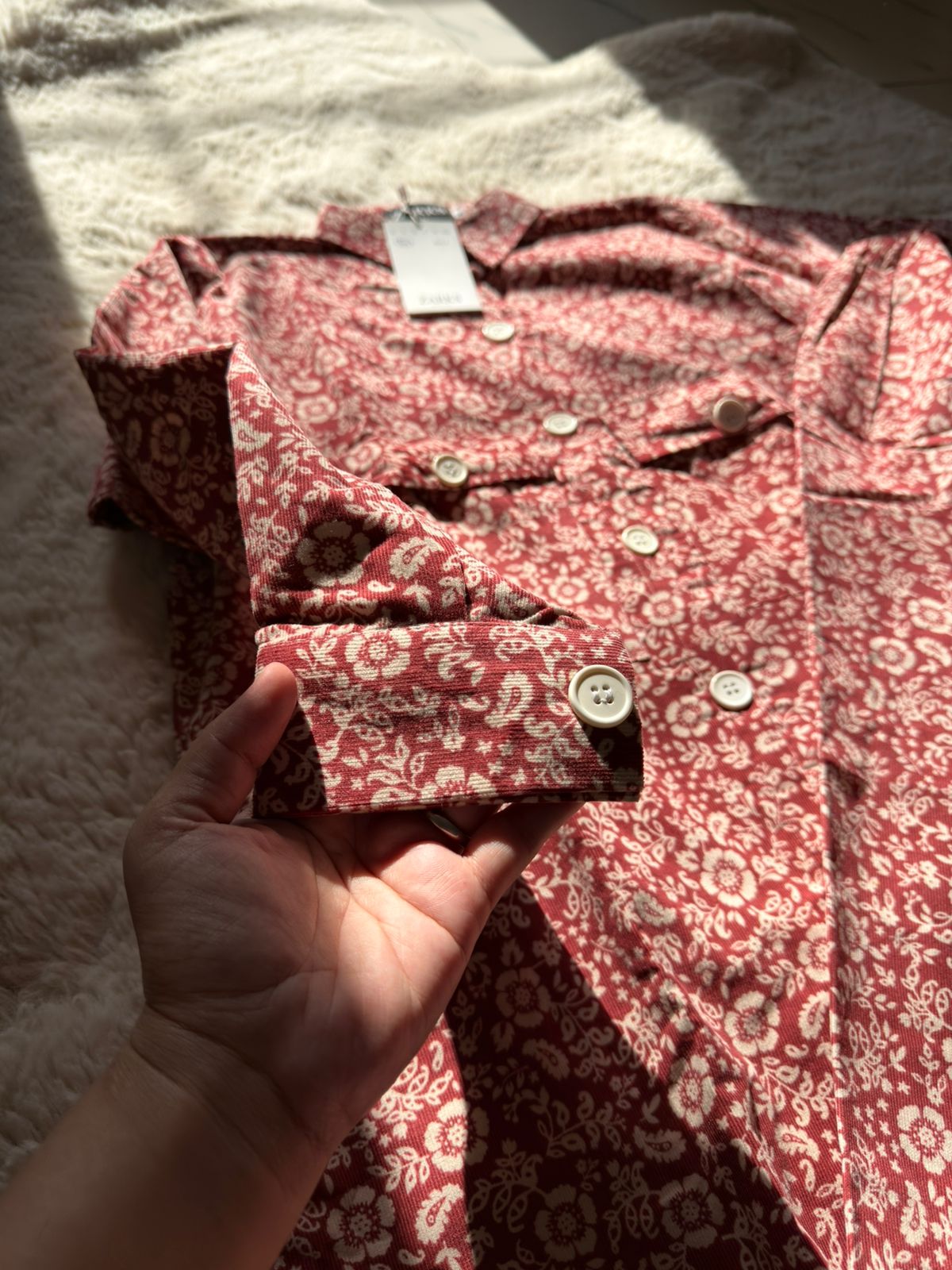 Peach corduroy coord