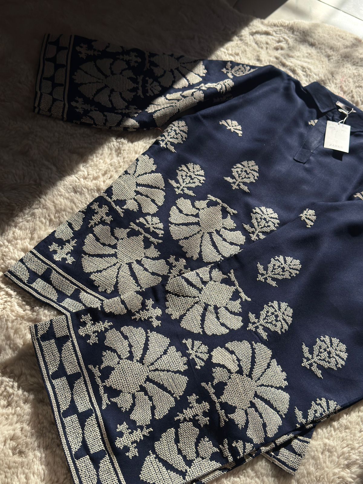 Navy embroidered outfit