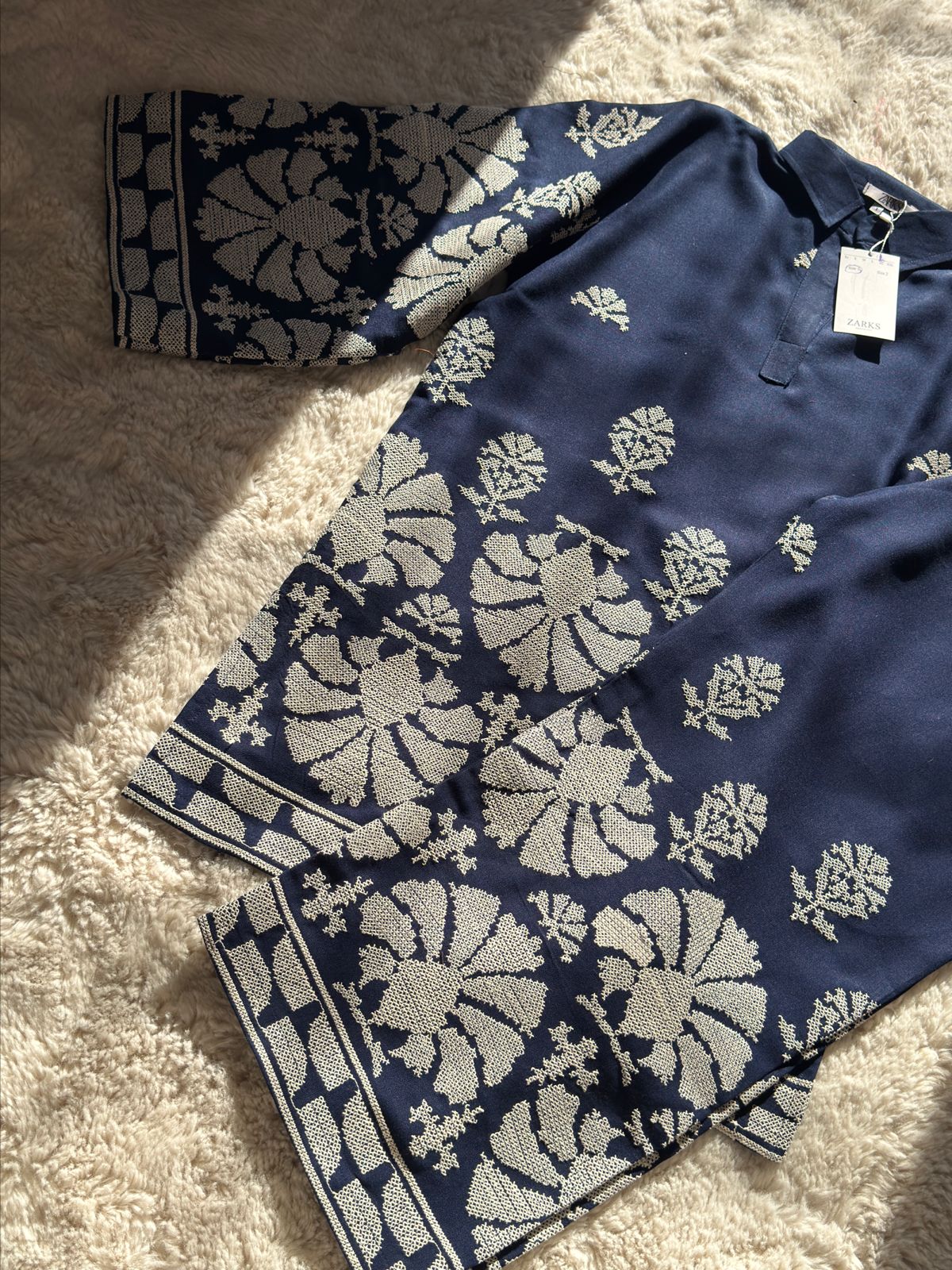 Navy embroidered outfit