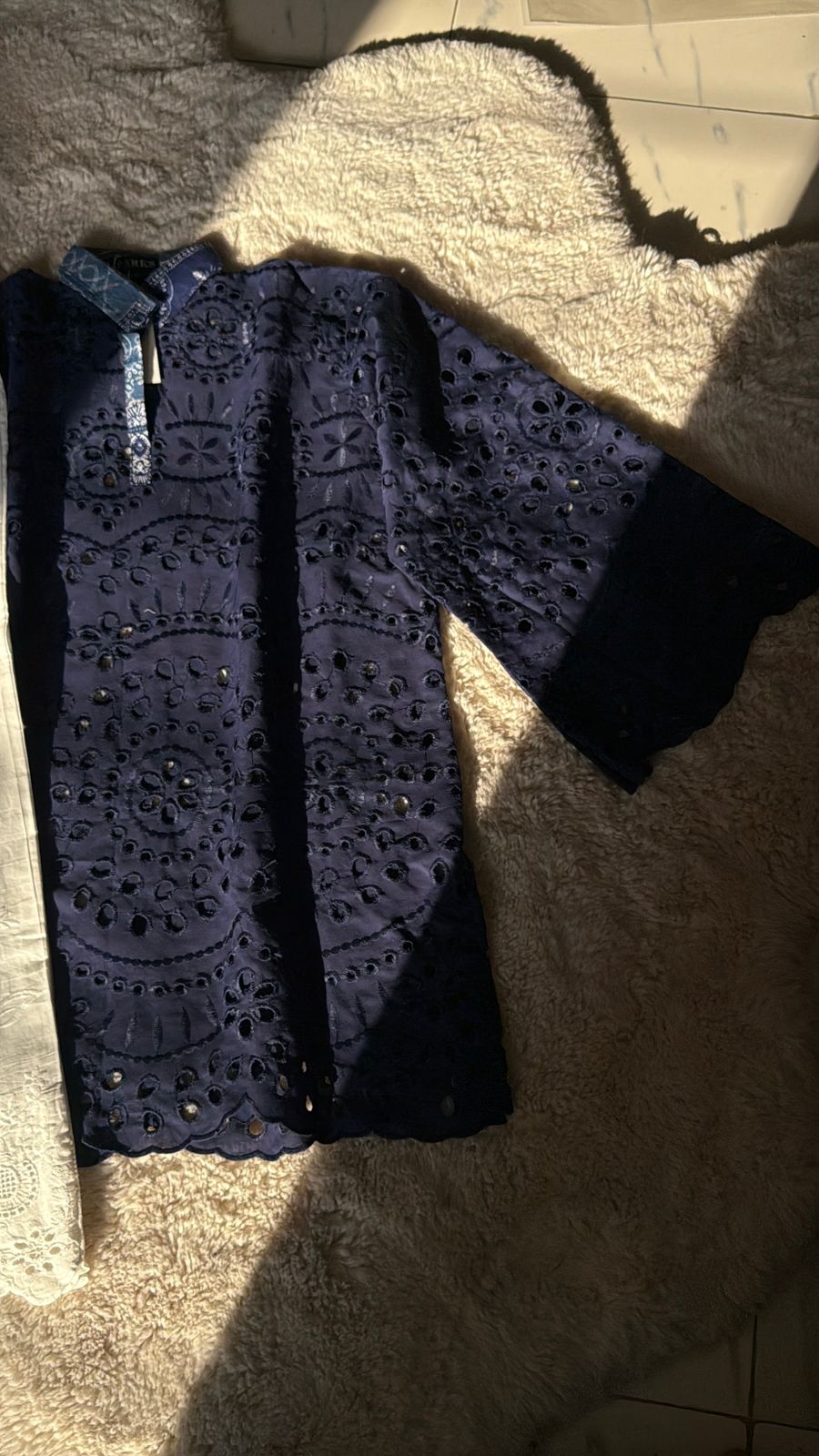 Navy chikankari set