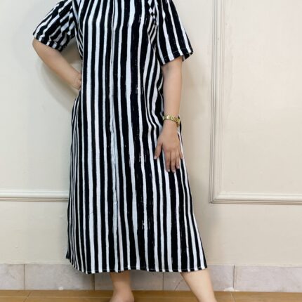 striped t-shirt dress
