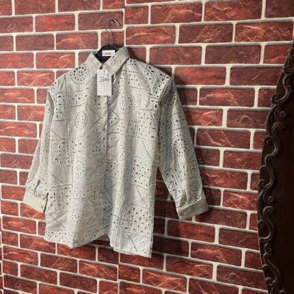 Dreamy smoke Cutwork top