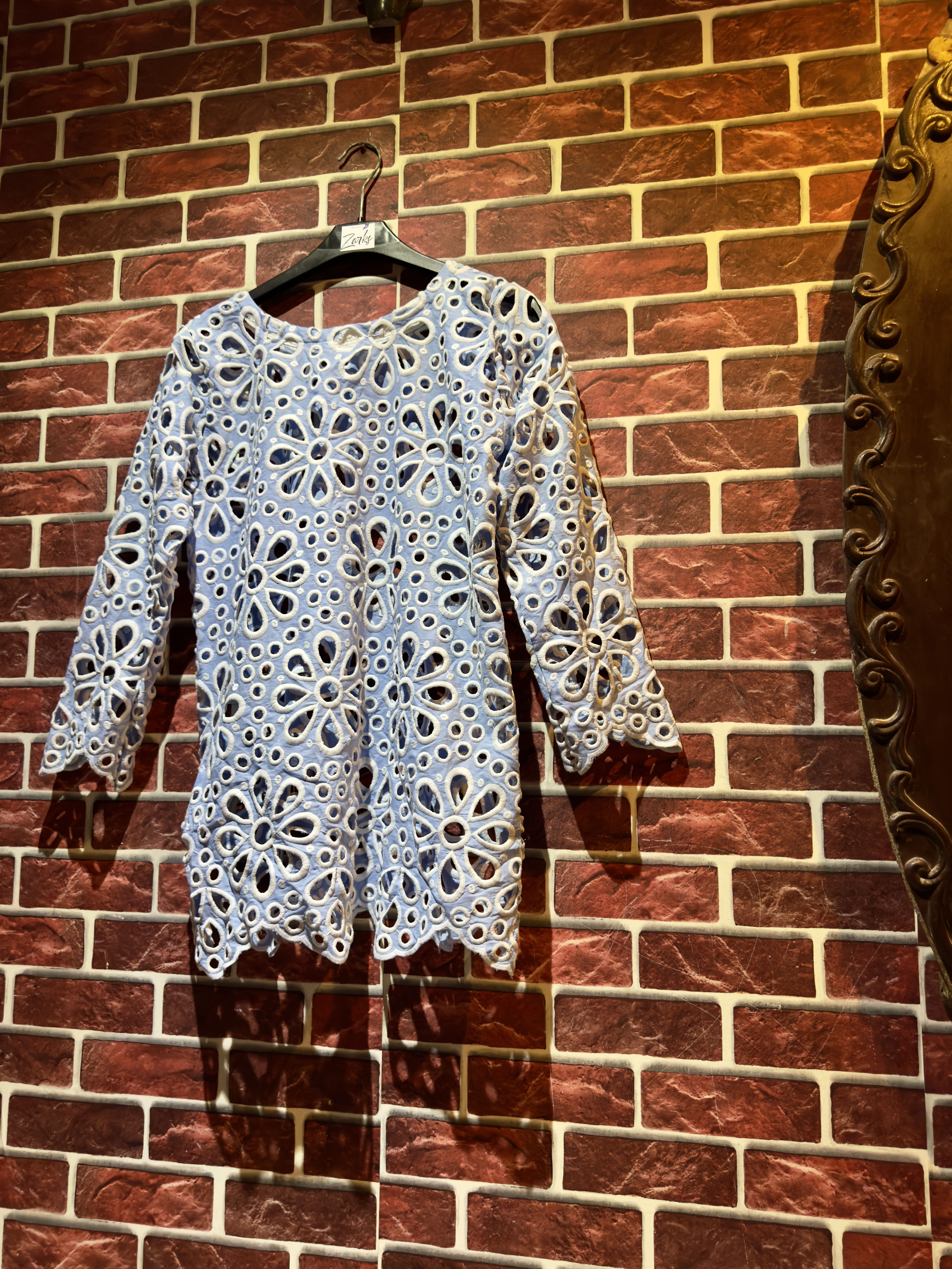 Floral chickankari top